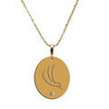 Gold Plated Sterling Silver Custom Pendant, 3/4" X 1.7mm